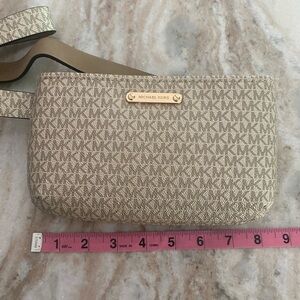 Michael Kors Beige Monogram Belt Bag